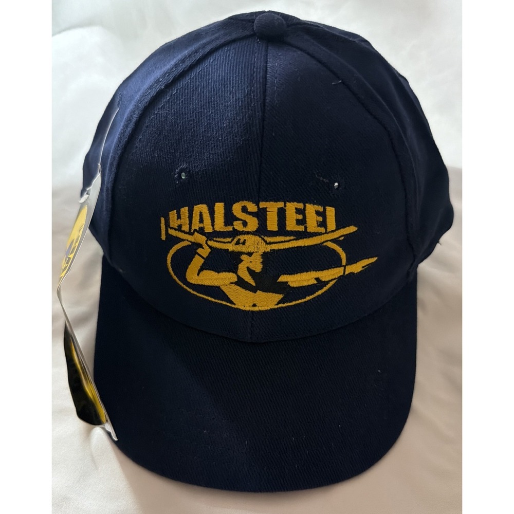 NWT Halsteel Hat Snapback The Best Gun Nails in the World Made in USA-Blue